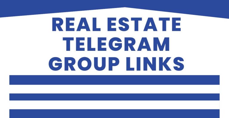 Active Real Estate Telegram Group Links