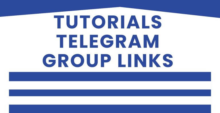Latest Tutorials Telegram Group Links