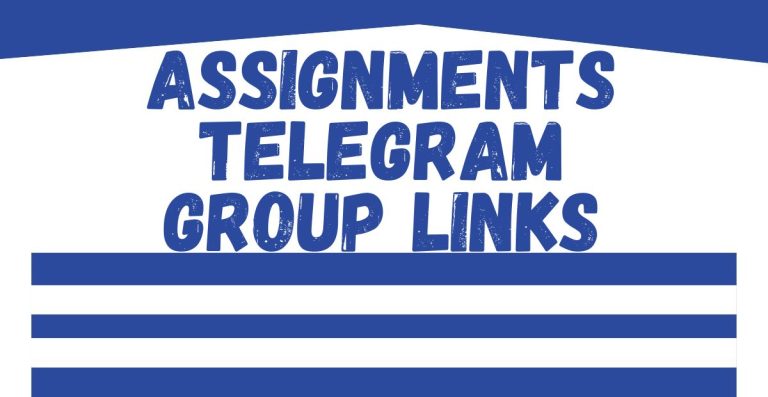 Assignments Telegram Group Links
