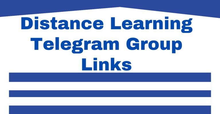 Distance Learning Telegram Group Links
