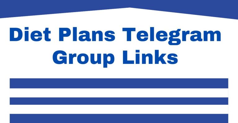 Diet Plans Telegram Group Links
